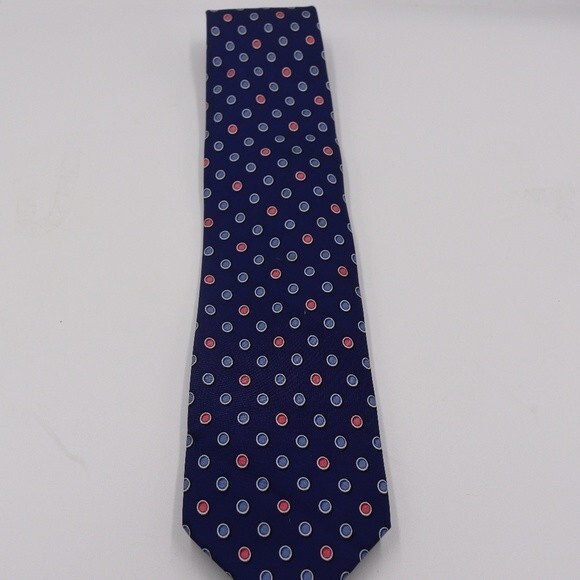 Bird Dog Bay Blue Polka Dot Silk Neck Tie - Picture 2 of 7